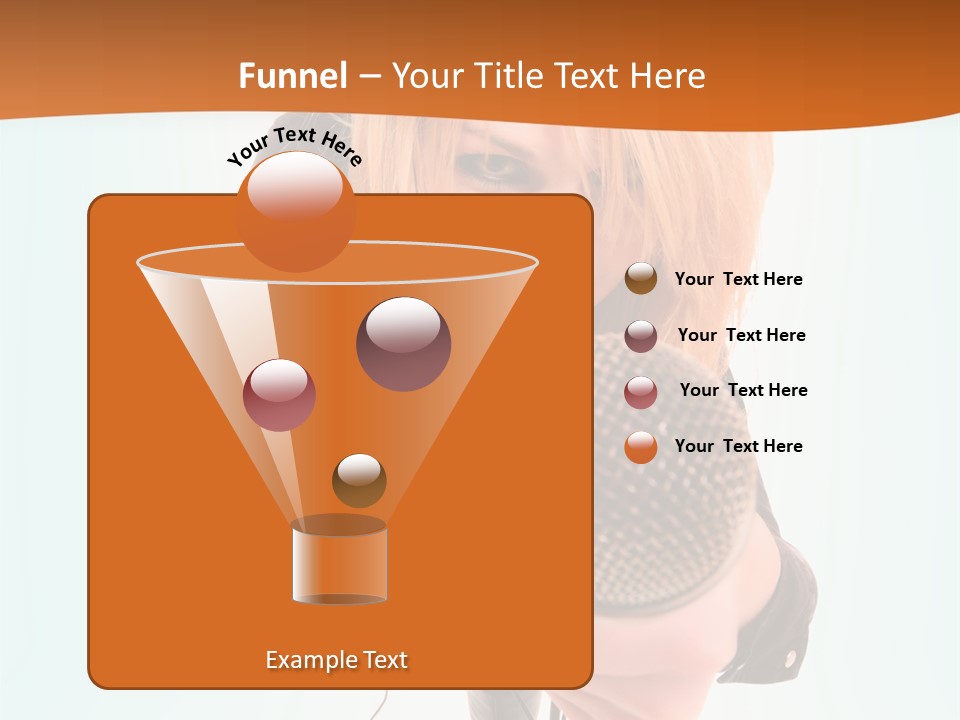 A Woman Holding A Microphone In Her Hand PowerPoint Template