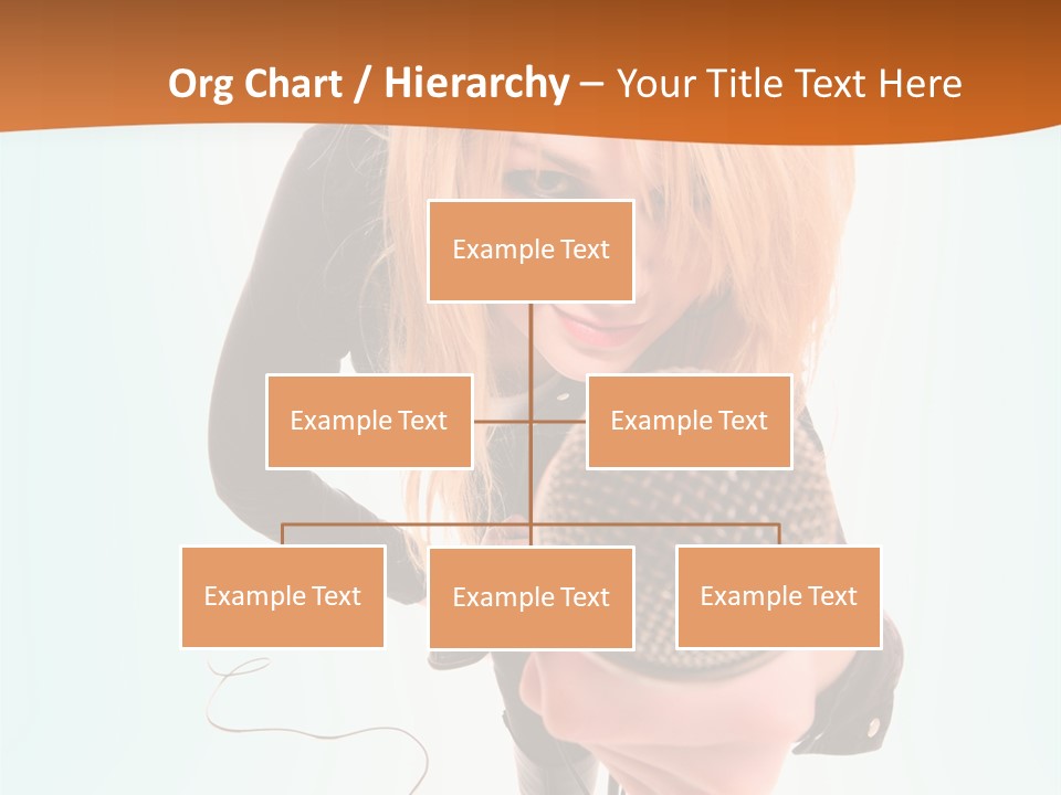 A Woman Holding A Microphone In Her Hand PowerPoint Template