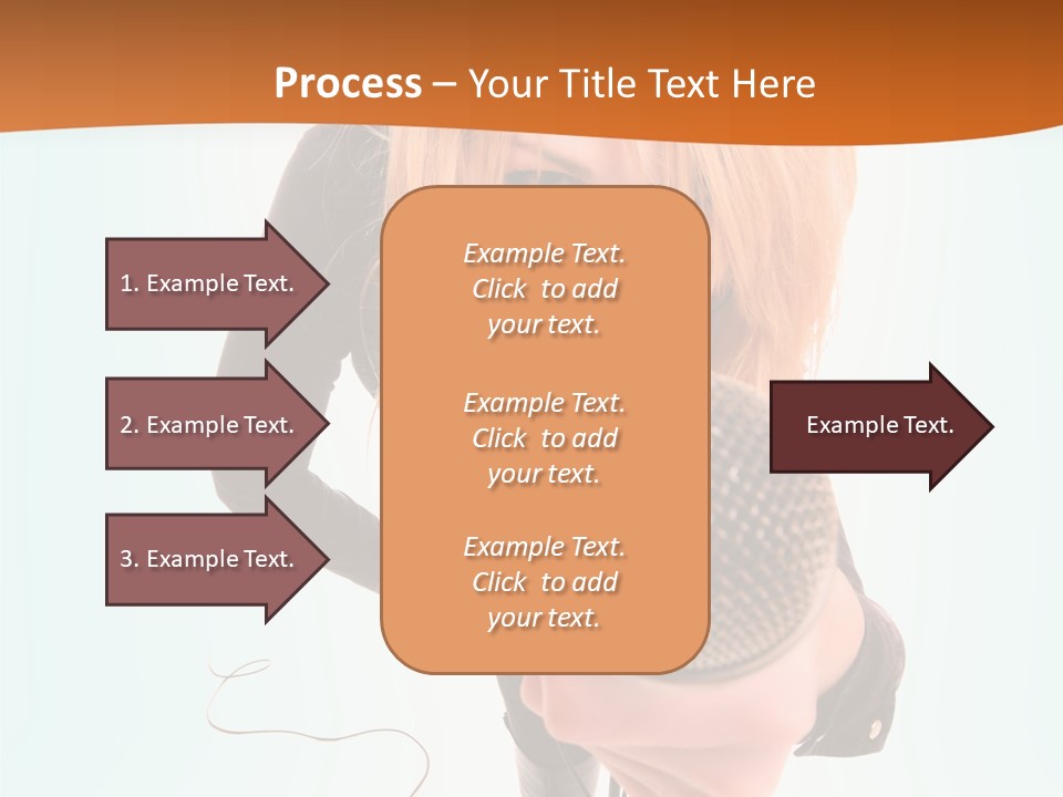 A Woman Holding A Microphone In Her Hand PowerPoint Template