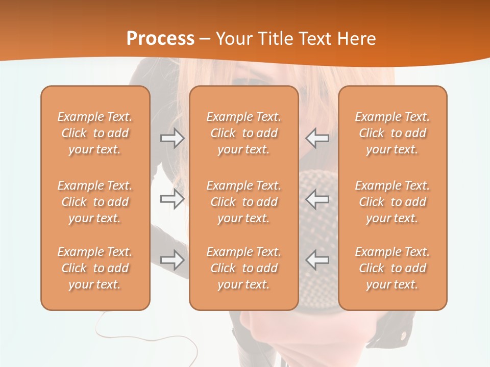 A Woman Holding A Microphone In Her Hand PowerPoint Template