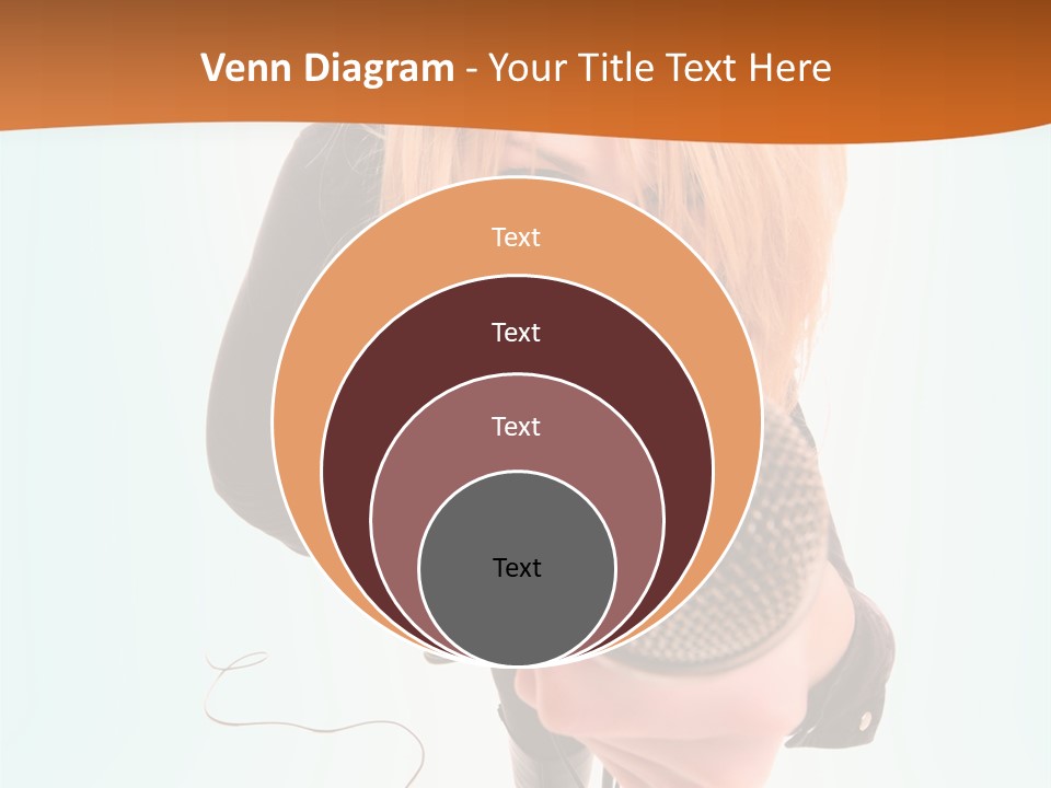 A Woman Holding A Microphone In Her Hand PowerPoint Template