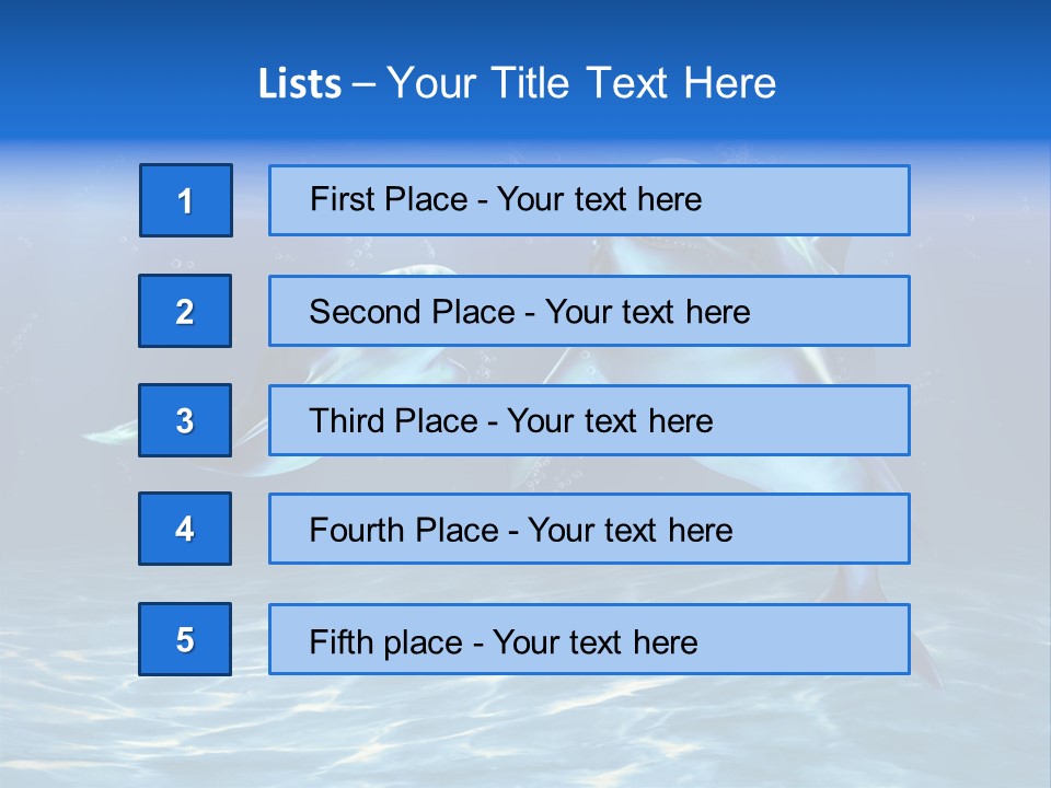 Couple Aqua Animal PowerPoint Template