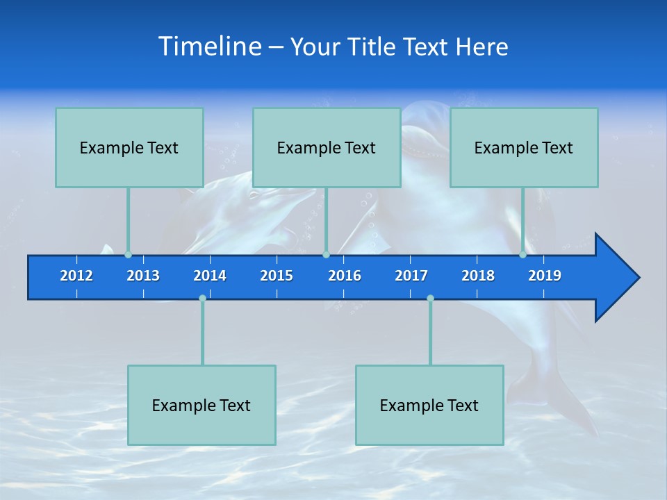 Couple Aqua Animal PowerPoint Template
