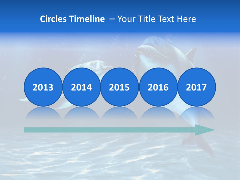 Couple Aqua Animal PowerPoint Template