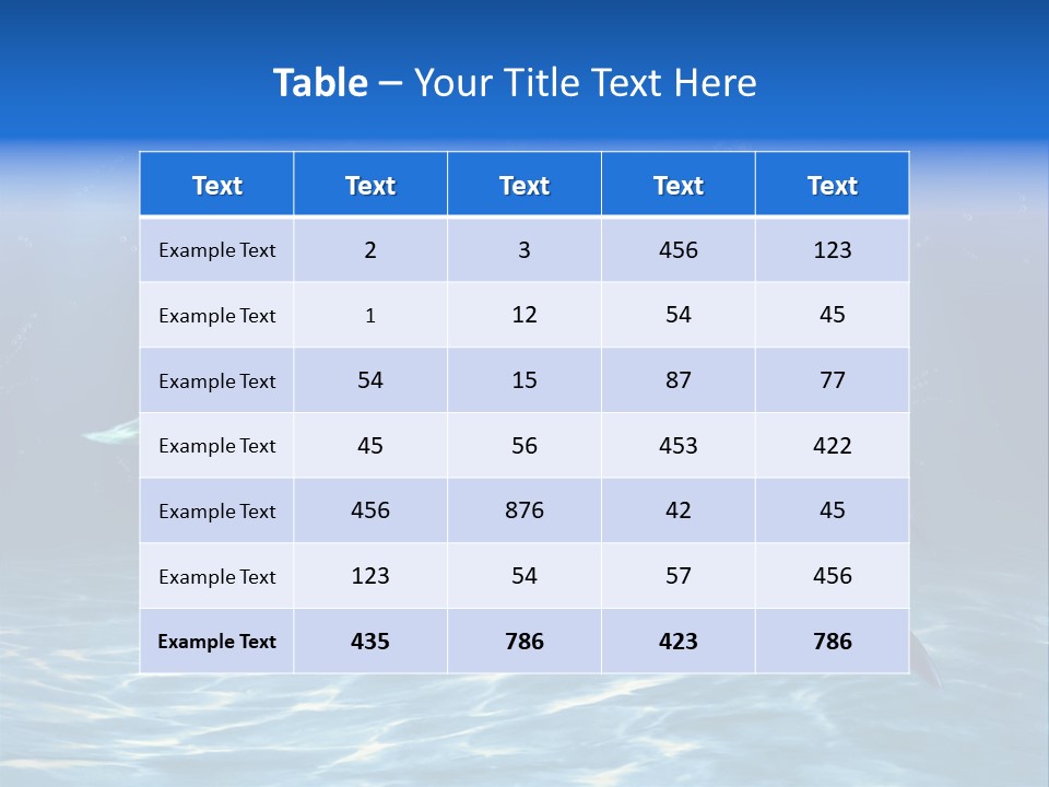 Couple Aqua Animal PowerPoint Template