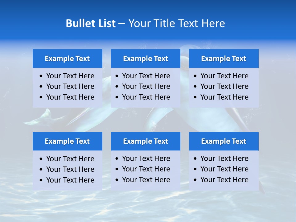 Couple Aqua Animal PowerPoint Template