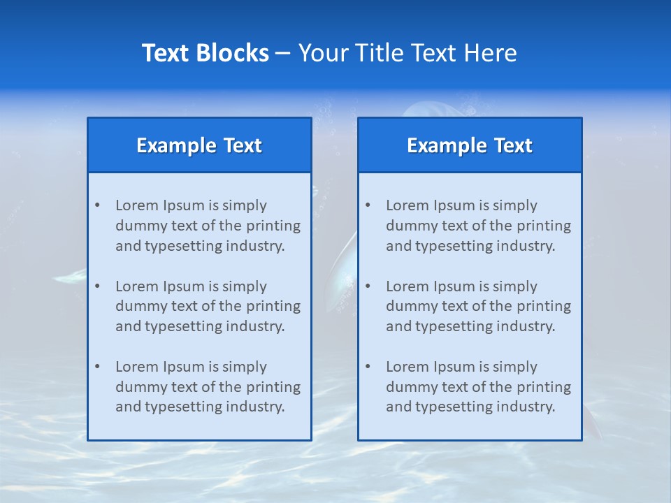 Couple Aqua Animal PowerPoint Template