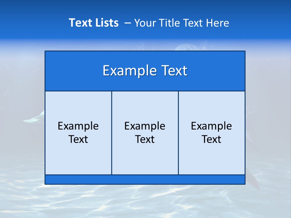 Couple Aqua Animal PowerPoint Template