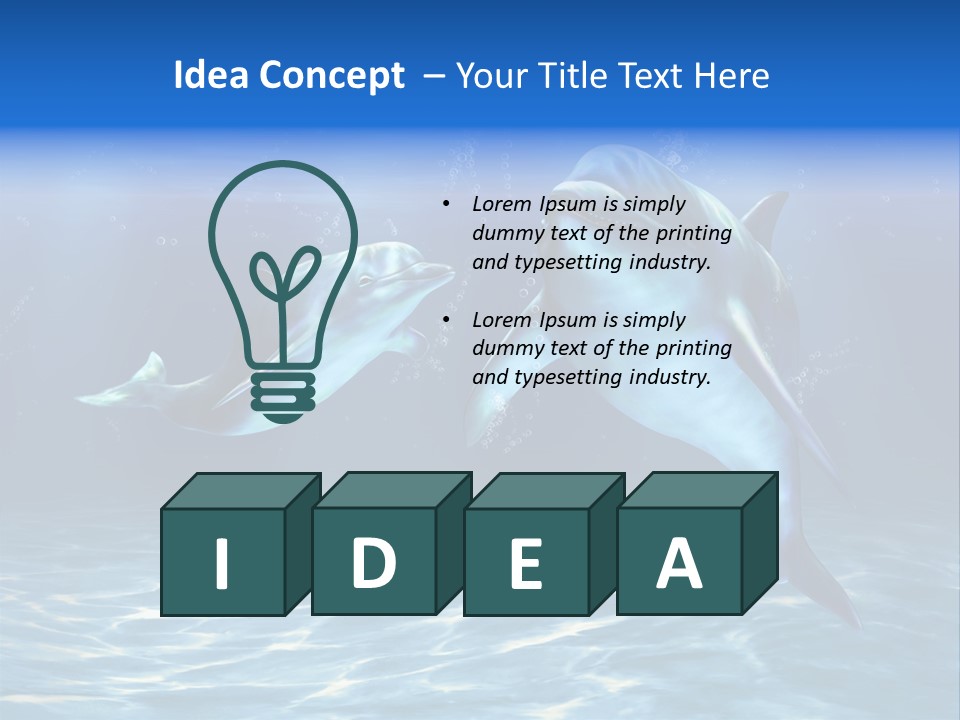 Couple Aqua Animal PowerPoint Template