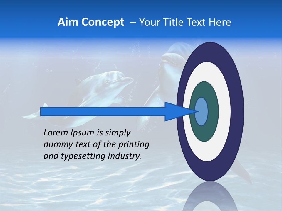 Couple Aqua Animal PowerPoint Template