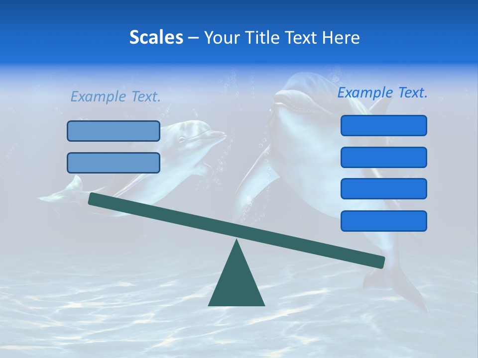 Couple Aqua Animal PowerPoint Template