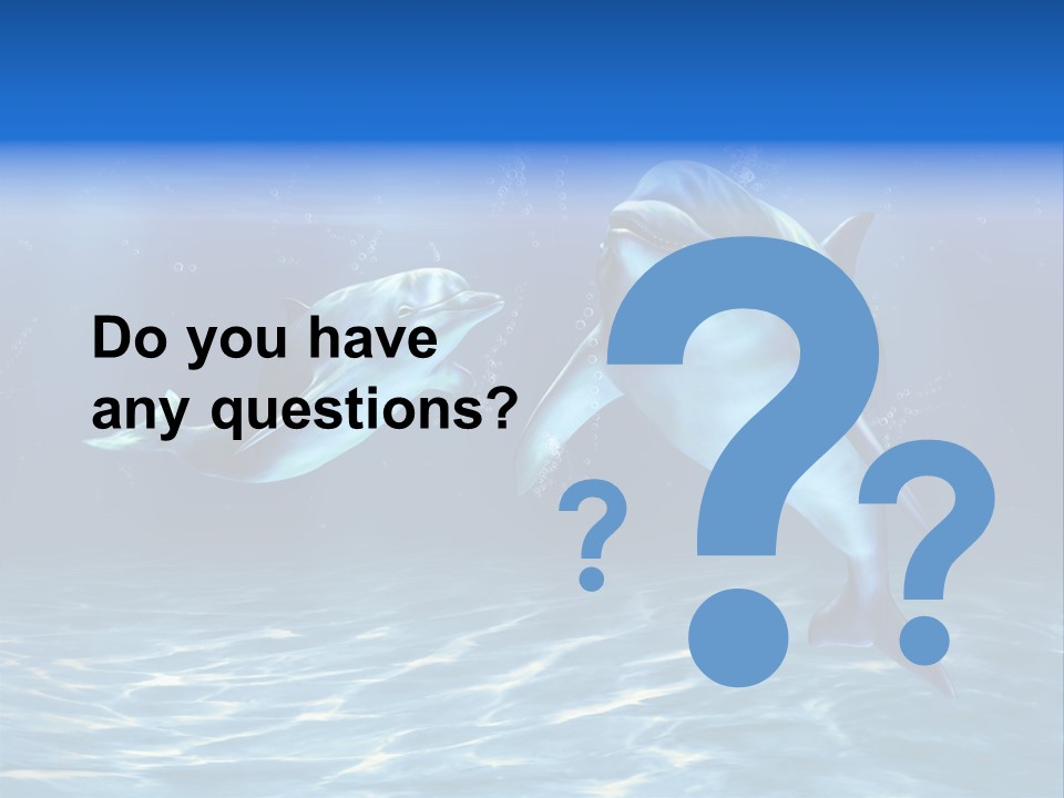 Couple Aqua Animal PowerPoint Template