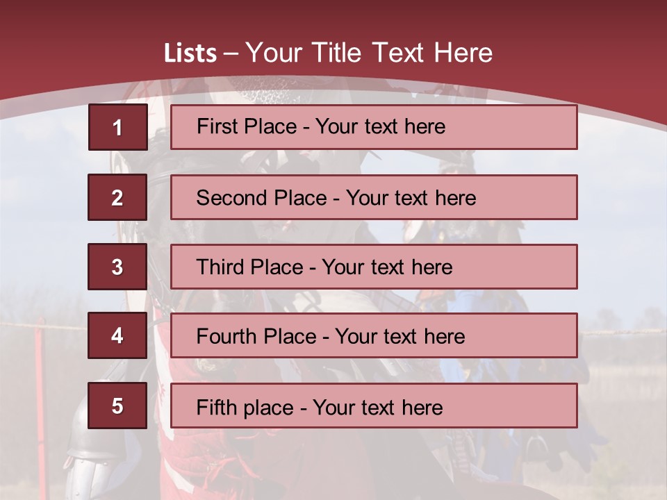 Mock Honour Horseback PowerPoint Template