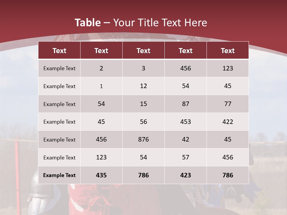 Mock Honour Horseback PowerPoint Template