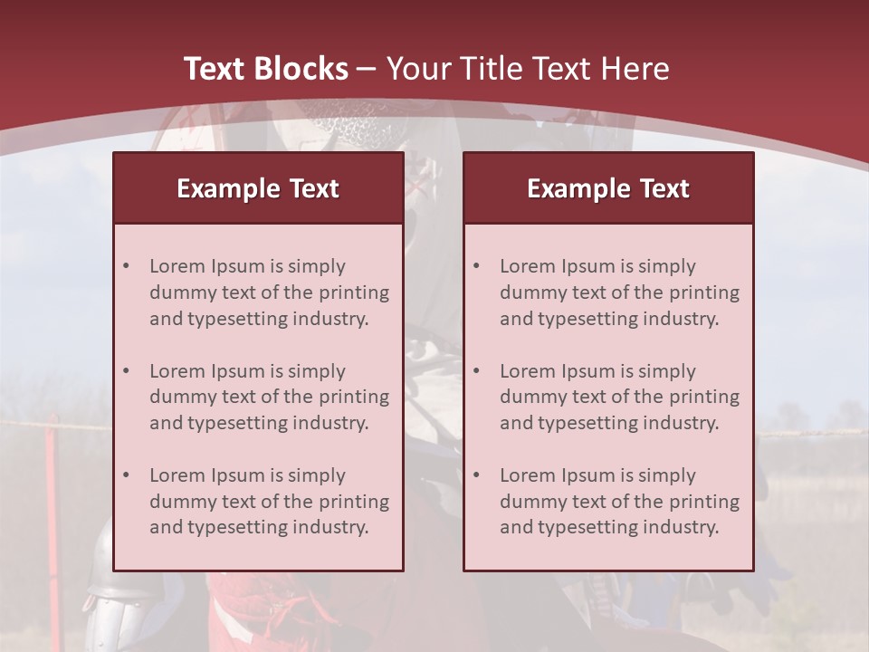 Mock Honour Horseback PowerPoint Template