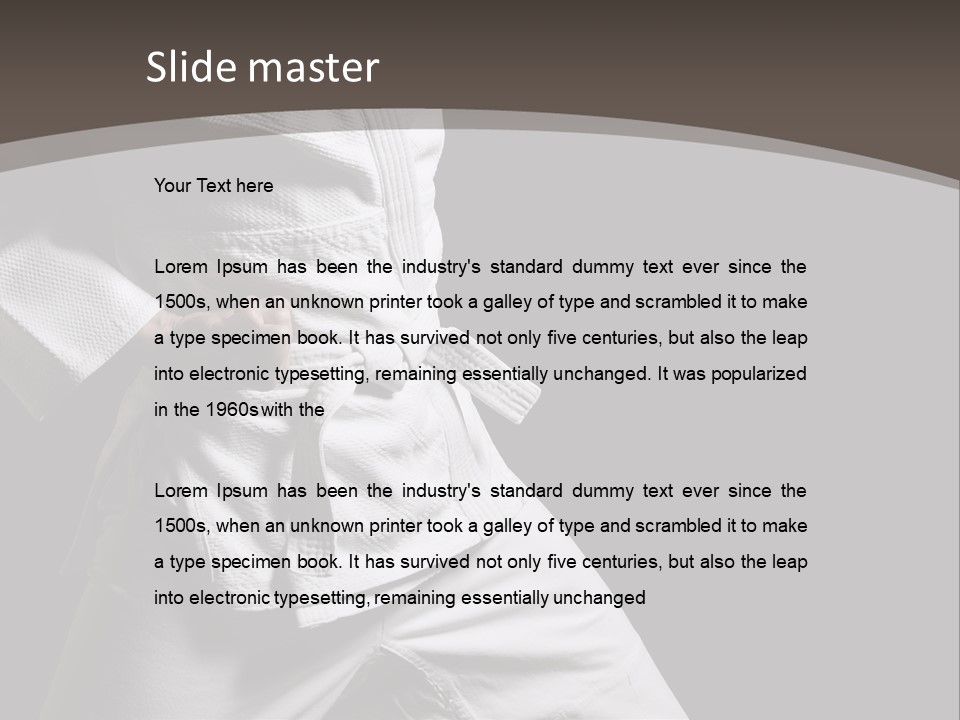 Single One Martial PowerPoint Template