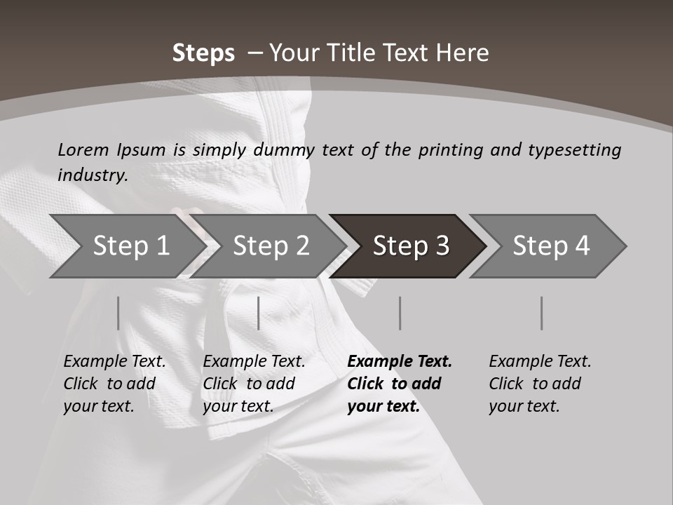 Single One Martial PowerPoint Template