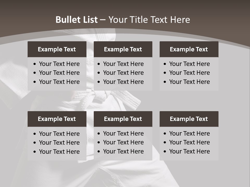 Single One Martial PowerPoint Template