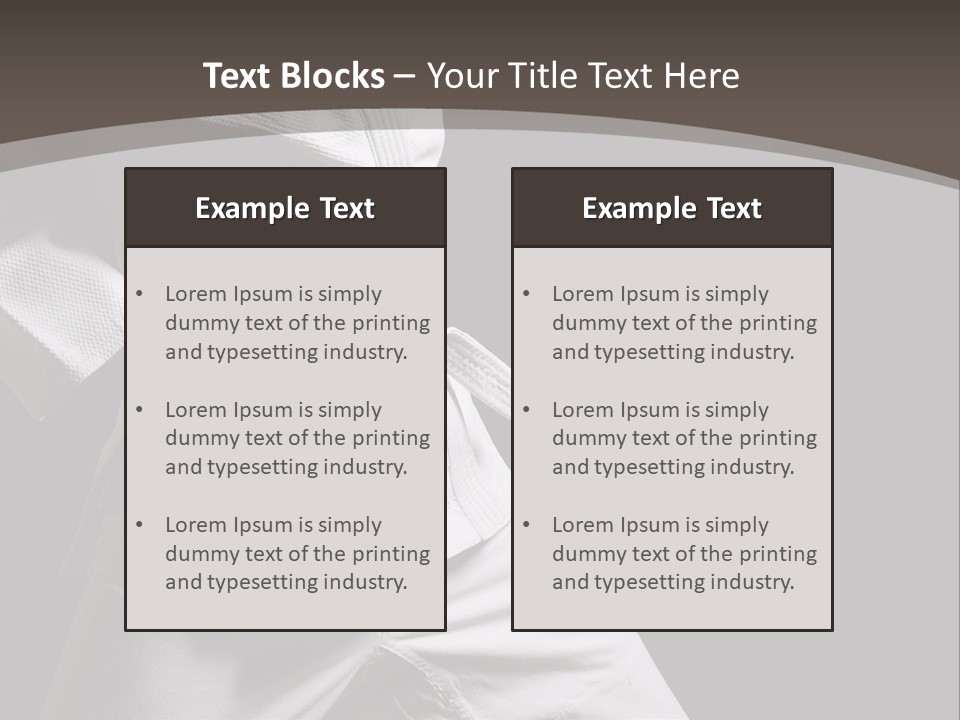 Single One Martial PowerPoint Template