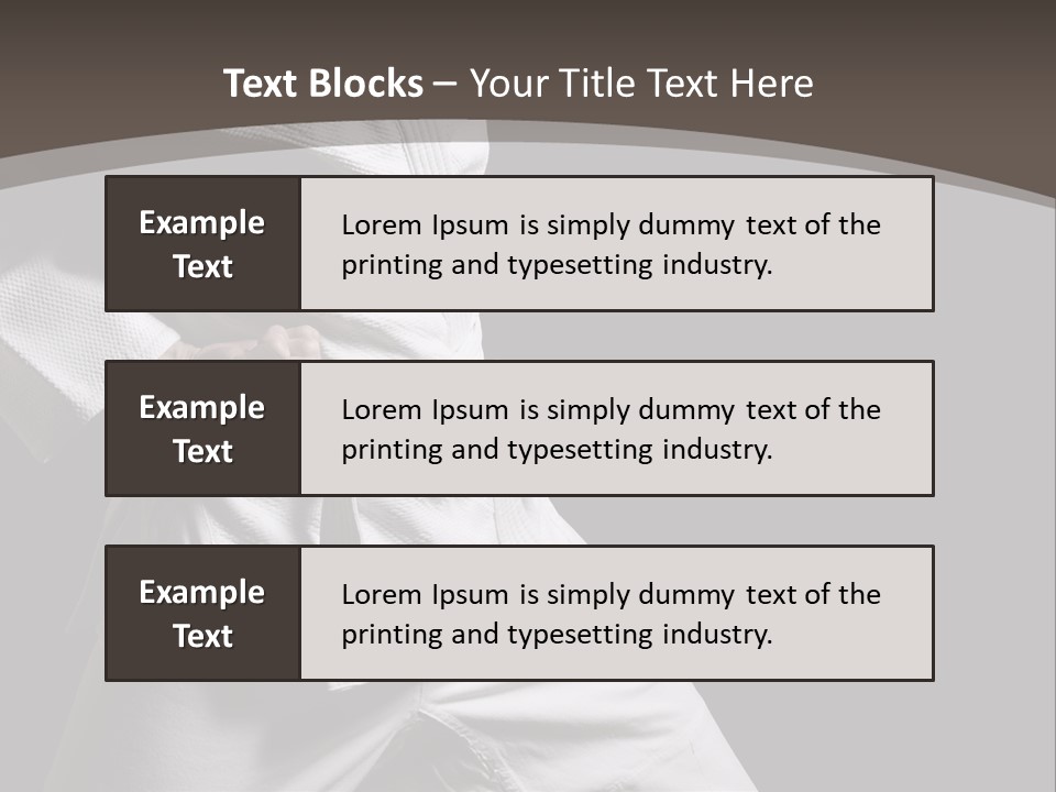 Single One Martial PowerPoint Template