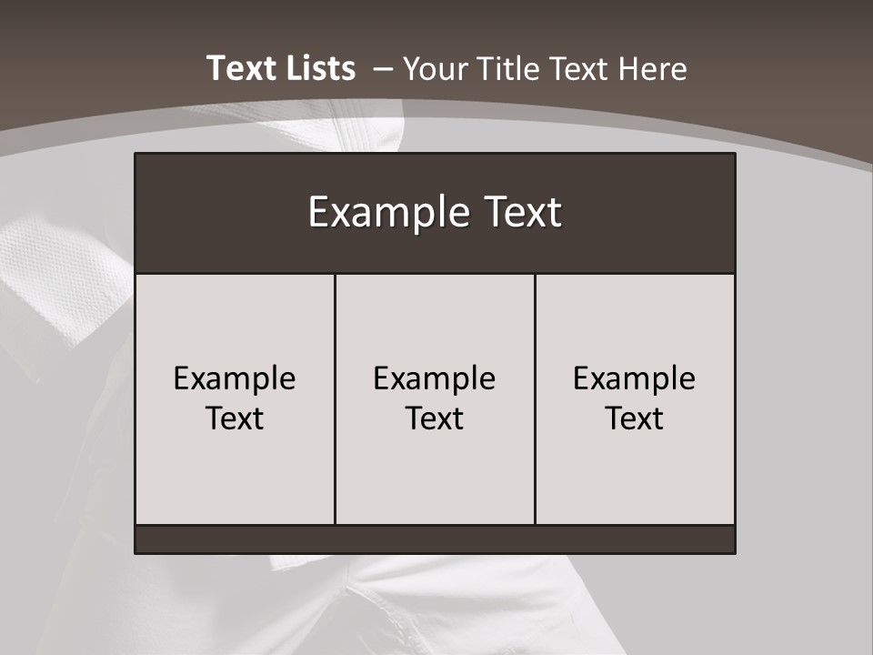 Single One Martial PowerPoint Template