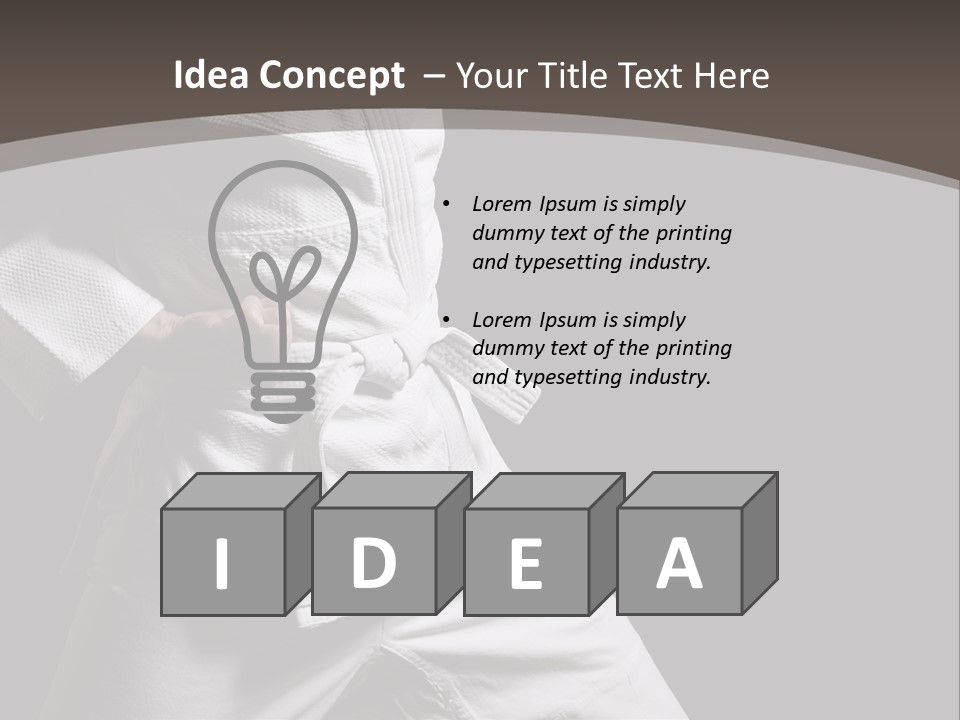 Single One Martial PowerPoint Template