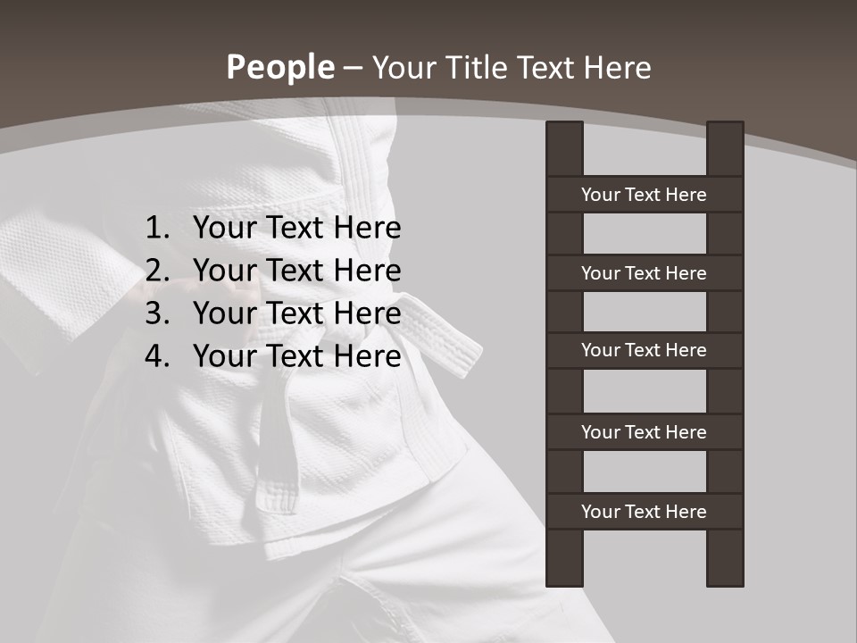 Single One Martial PowerPoint Template
