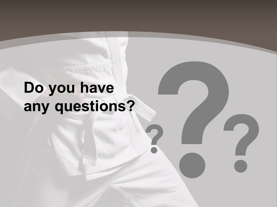 Single One Martial PowerPoint Template