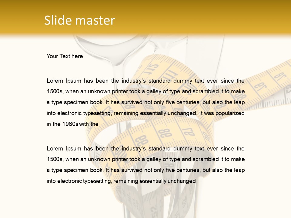 Fork Calories Lose PowerPoint Template