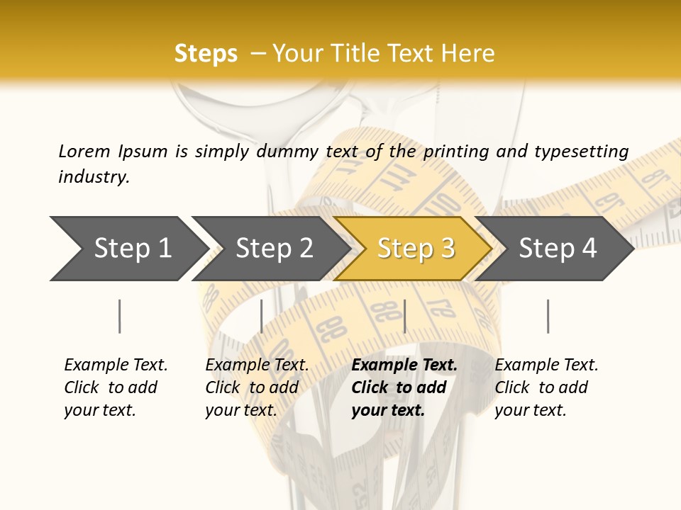 Fork Calories Lose PowerPoint Template