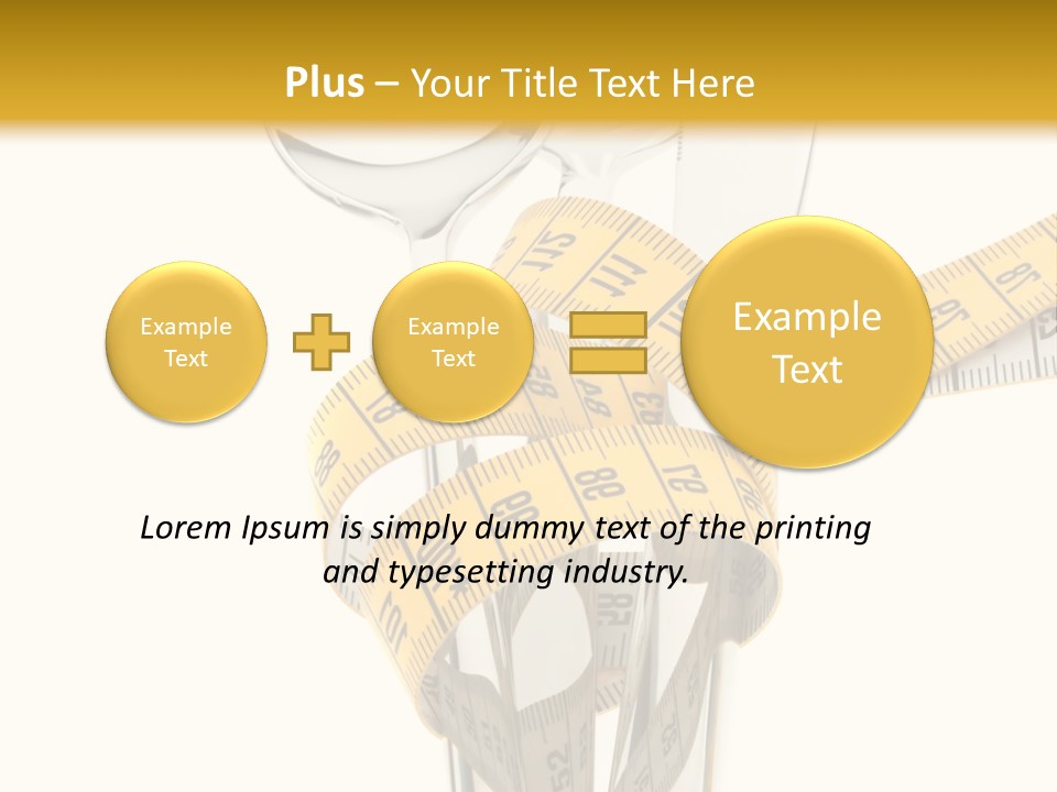 Fork Calories Lose PowerPoint Template