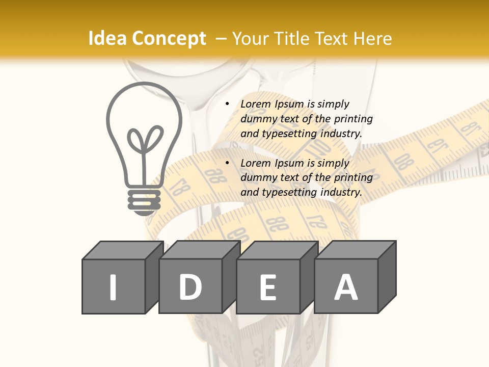 Fork Calories Lose PowerPoint Template
