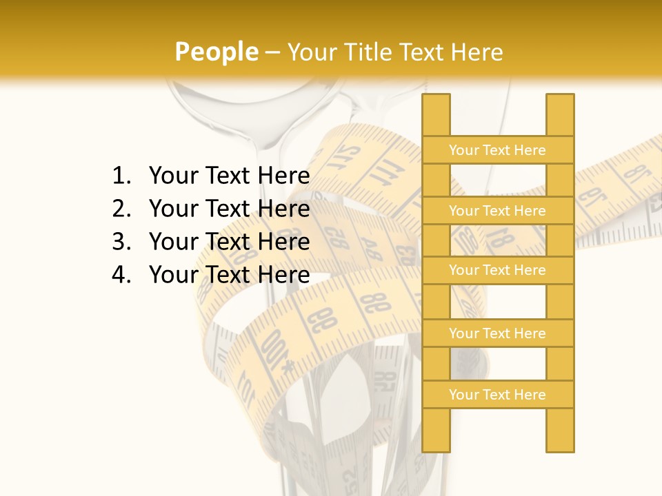 Fork Calories Lose PowerPoint Template