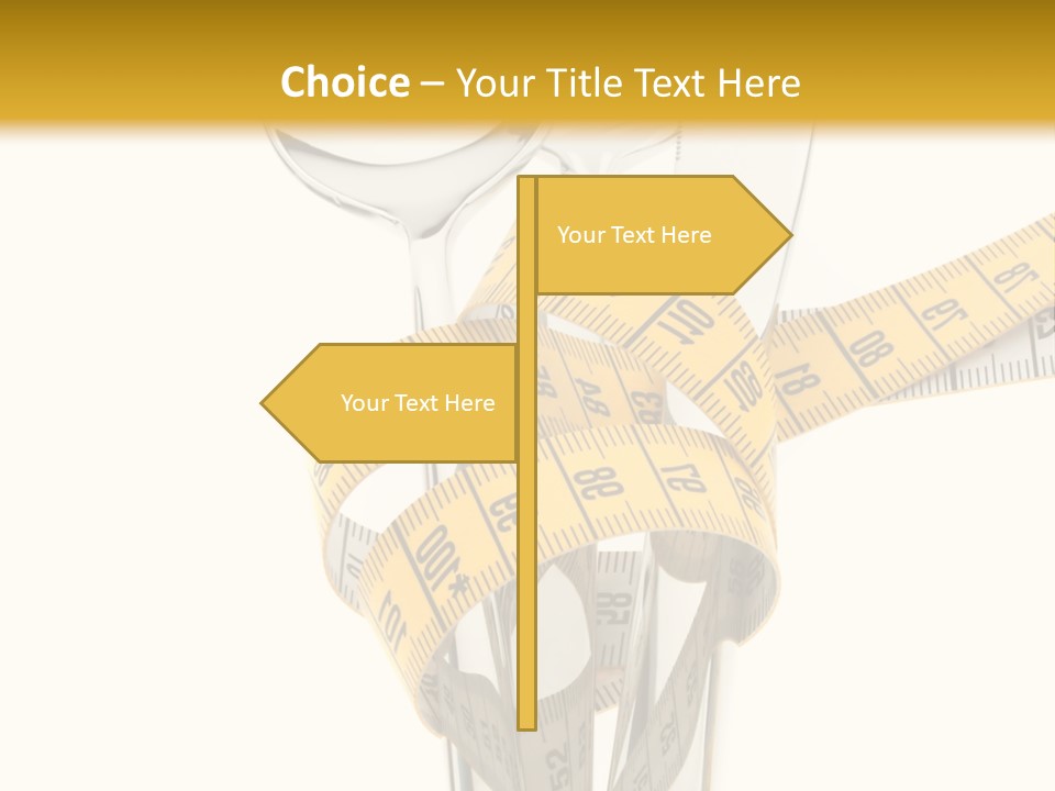 Fork Calories Lose PowerPoint Template