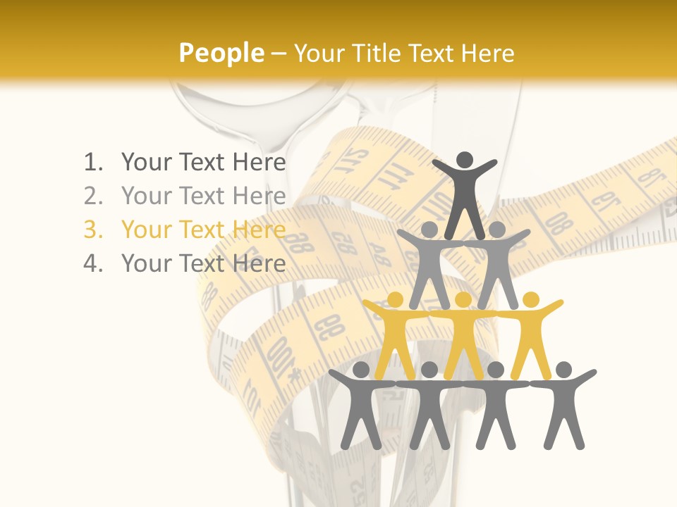 Fork Calories Lose PowerPoint Template