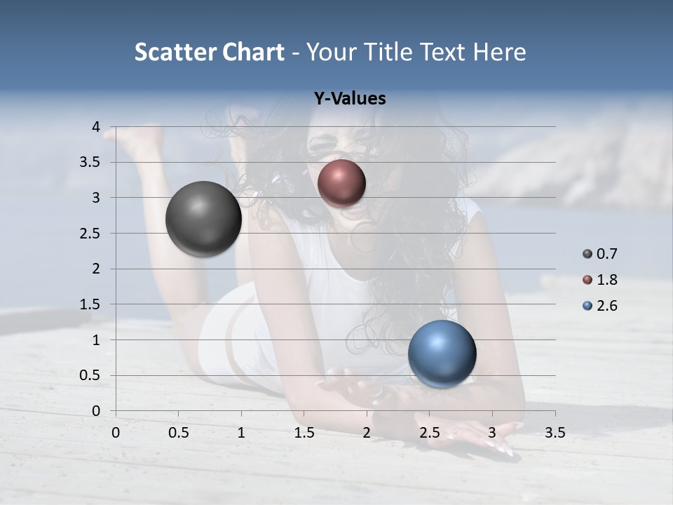 A Woman Laying On A Dock With Her Arms Outstretched PowerPoint Template