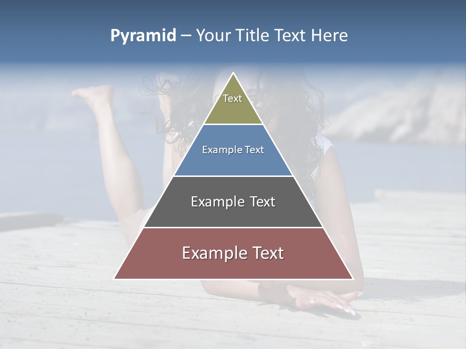 A Woman Laying On A Dock With Her Arms Outstretched PowerPoint Template