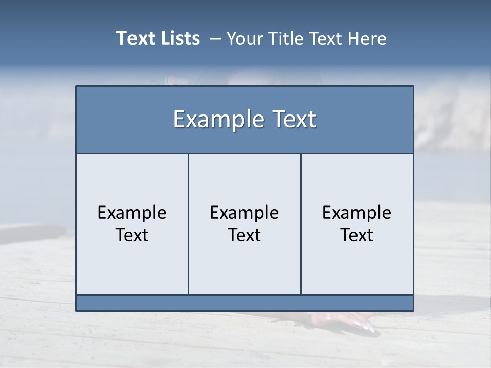 A Woman Laying On A Dock With Her Arms Outstretched PowerPoint Template