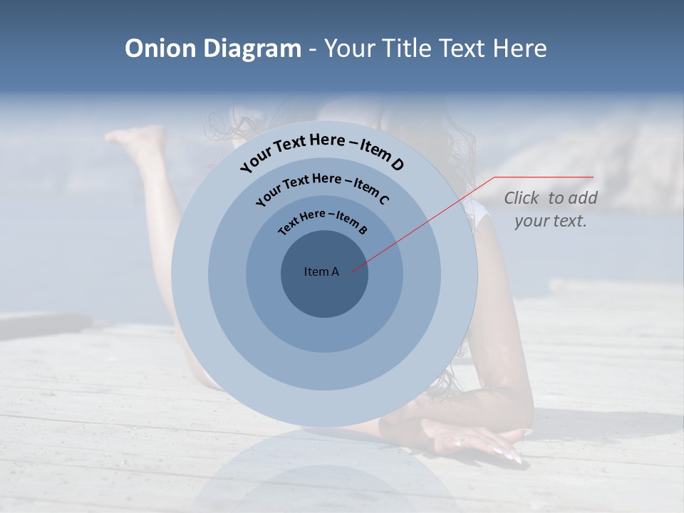 A Woman Laying On A Dock With Her Arms Outstretched PowerPoint Template