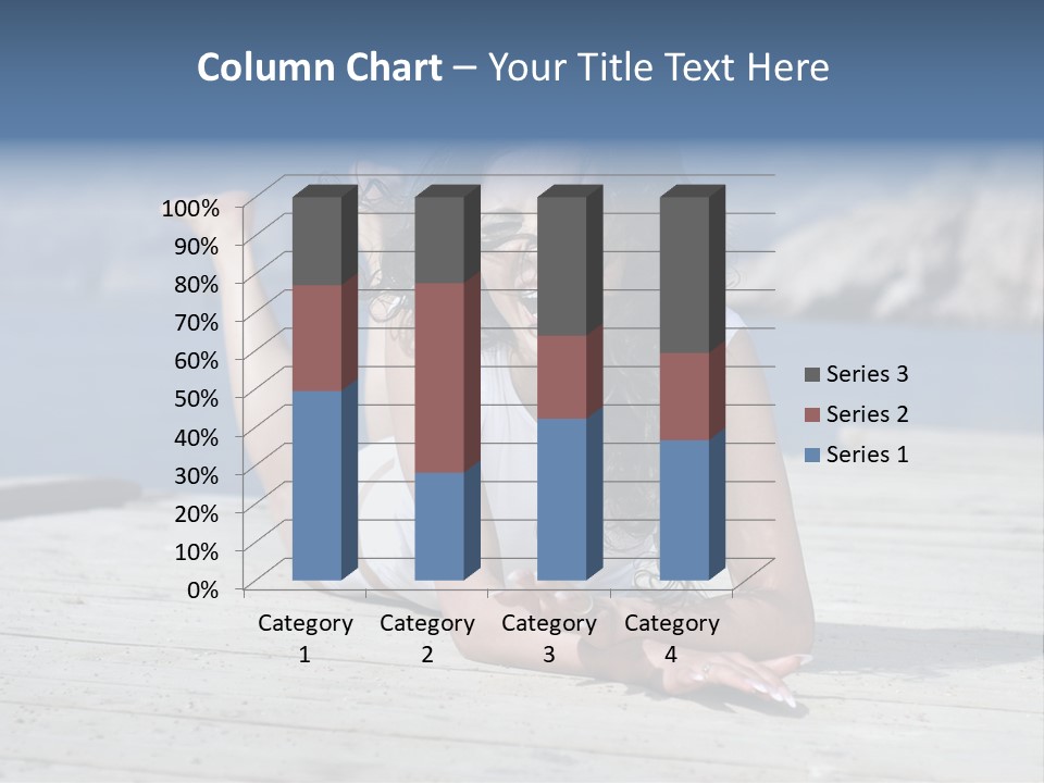 A Woman Laying On A Dock With Her Arms Outstretched PowerPoint Template