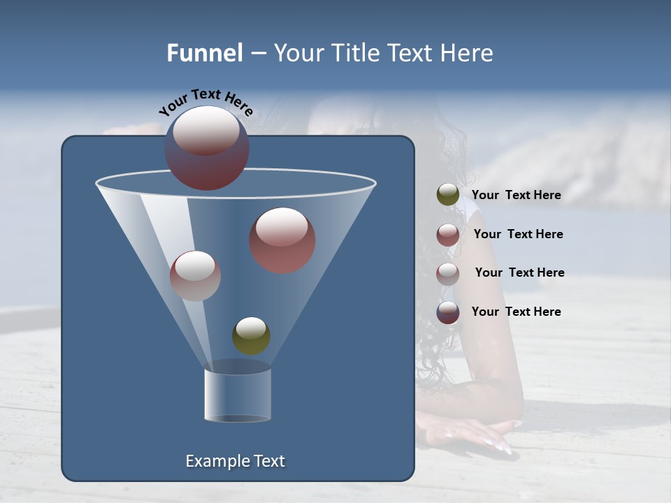 A Woman Laying On A Dock With Her Arms Outstretched PowerPoint Template