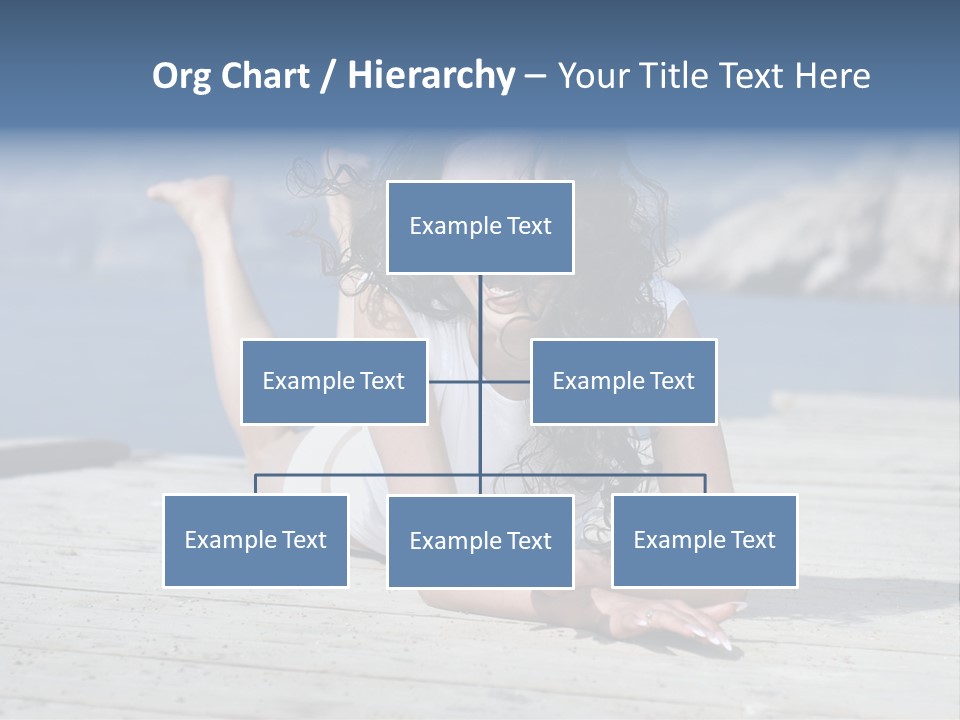 A Woman Laying On A Dock With Her Arms Outstretched PowerPoint Template