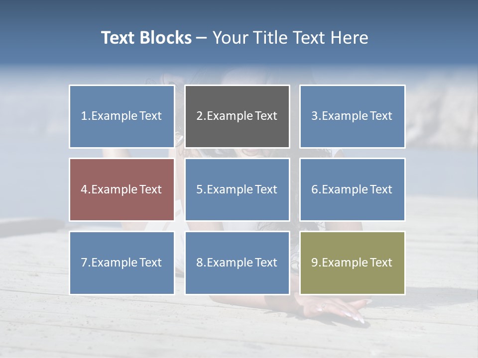 A Woman Laying On A Dock With Her Arms Outstretched PowerPoint Template