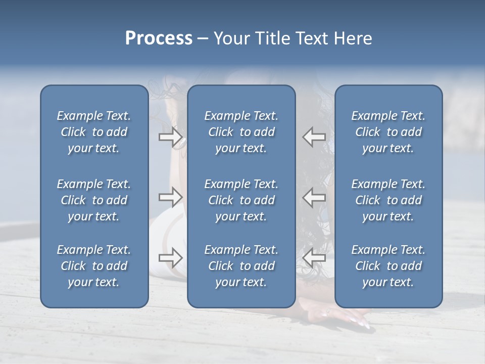 A Woman Laying On A Dock With Her Arms Outstretched PowerPoint Template