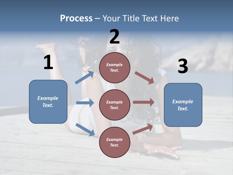 A Woman Laying On A Dock With Her Arms Outstretched PowerPoint Template