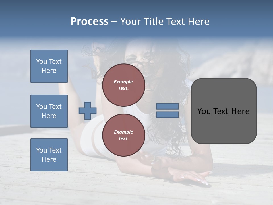 A Woman Laying On A Dock With Her Arms Outstretched PowerPoint Template
