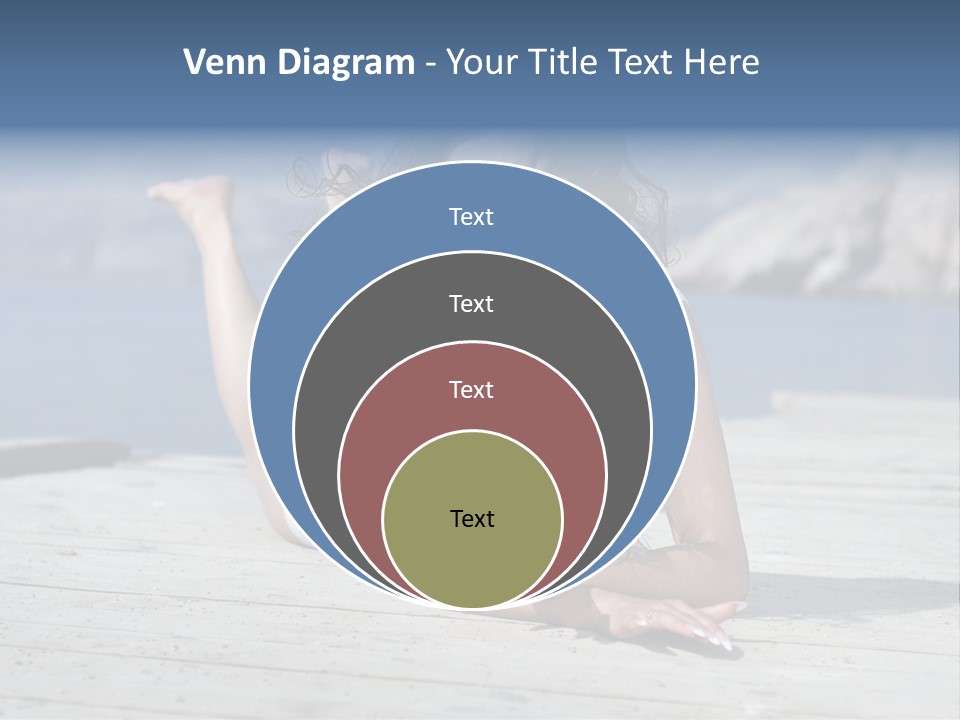 A Woman Laying On A Dock With Her Arms Outstretched PowerPoint Template