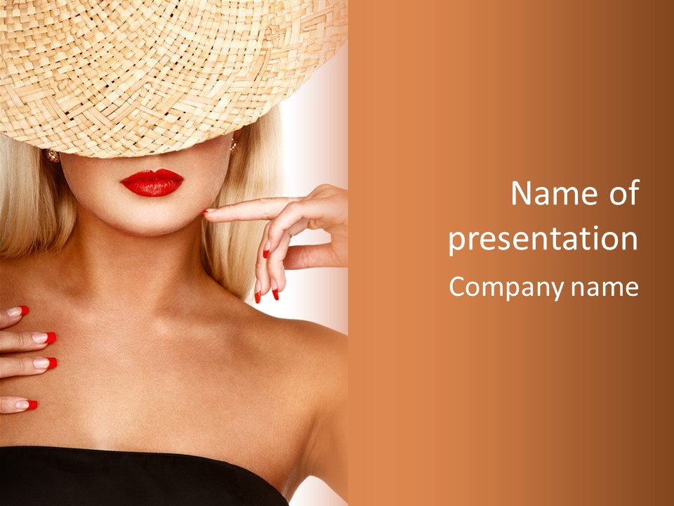 Gorgeous Beautiful Lady PowerPoint Template