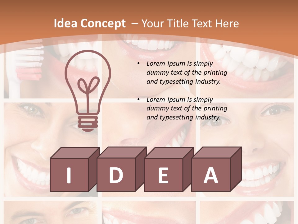 Lady Whitening Man PowerPoint Template