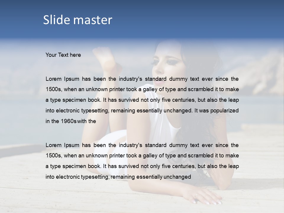 Fitness Woman Posing PowerPoint Template